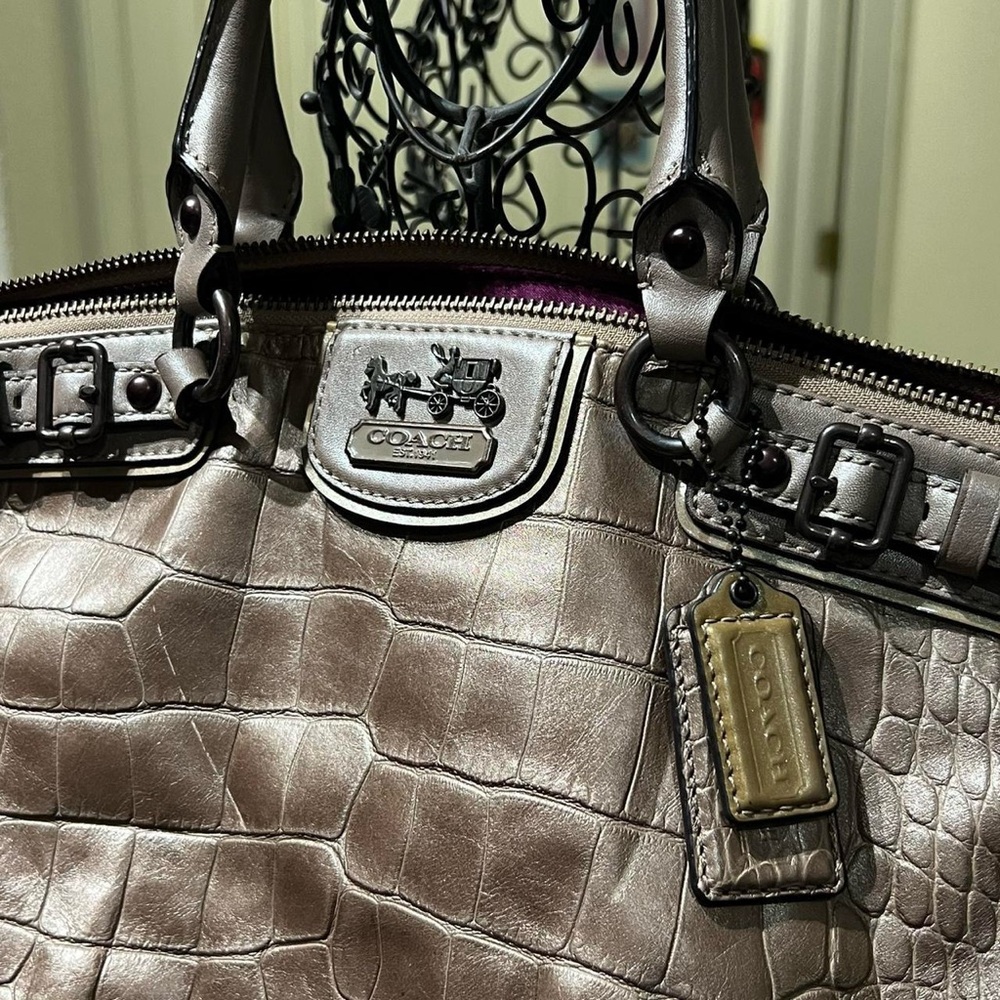 Coach Metallic Brown Croc-Embossed - Picture 7 of 7